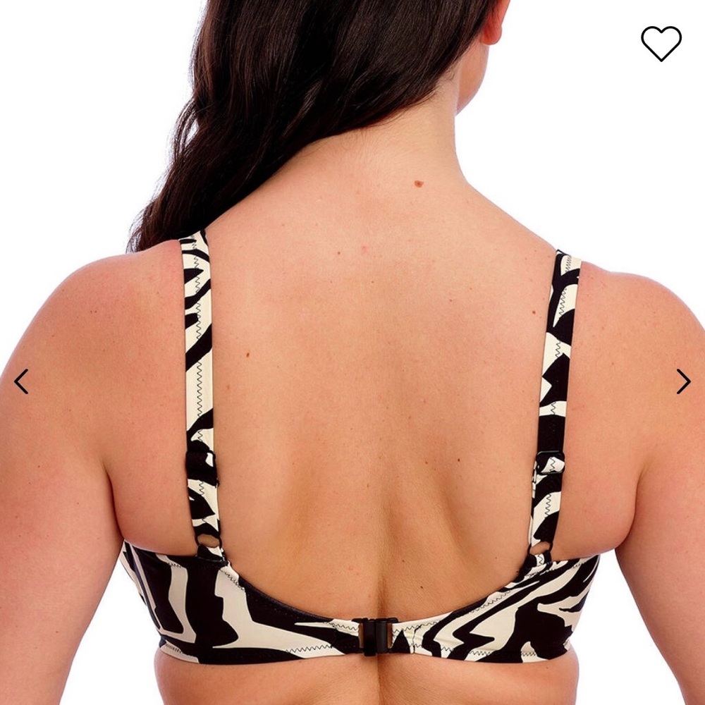 Fantasie Swim Full Cup 38H Black White Zebra Bikini Top-NWT $81 Aruba nights - Picture 3 of 5